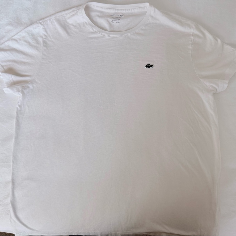 Lacoste Men's Classic White Crew Neck T-Shirt XL